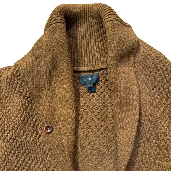 J. Crew Mens Knit Brown Cardigan Size Small - Picture 3 of 4